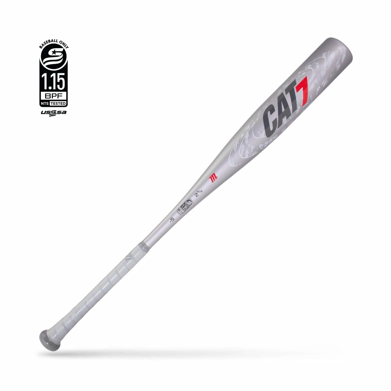 Marucci CAT7 Silver Alloy -5 USSSA Baseball Bat 1 Marucci CAT7 Silver Alloy -5 USSSA Baseball Bat