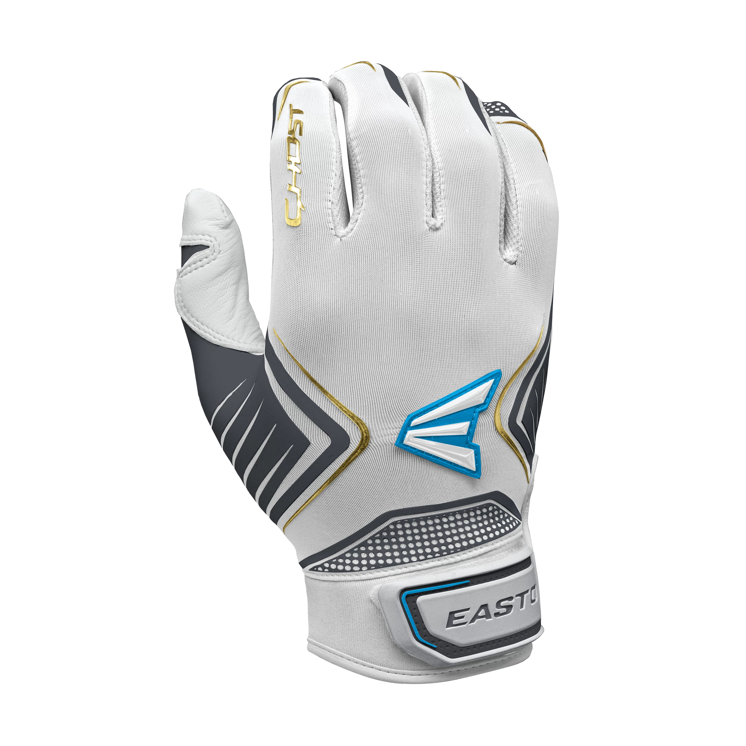 Easton Australia EASTON GHOST FASTPITCH BATTING GLOVES WHITE CHARCOAL/GOLD 3 Easton Australia EASTON GHOST FASTPITCH BATTING GLOVES WHITE CHARCOAL/GOLD - Image 3