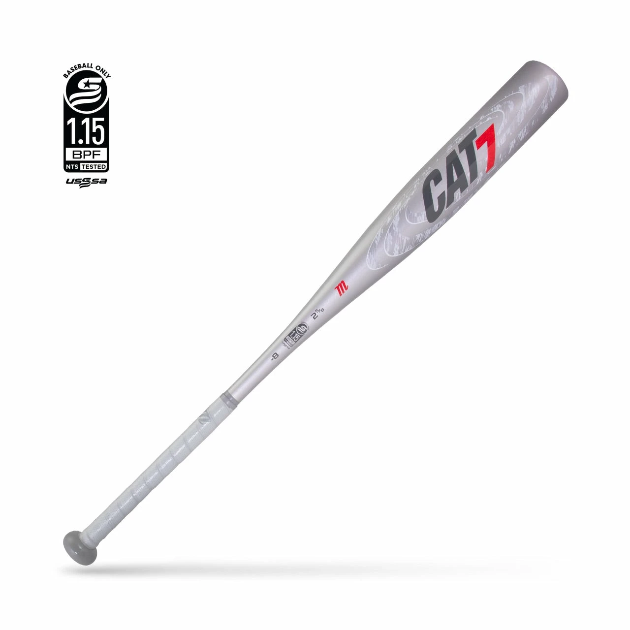Marucci CAT7 Silver Alloy -8 USSSA Baseball Bat 1 Marucci CAT7 Silver Alloy -8 USSSA Baseball Bat